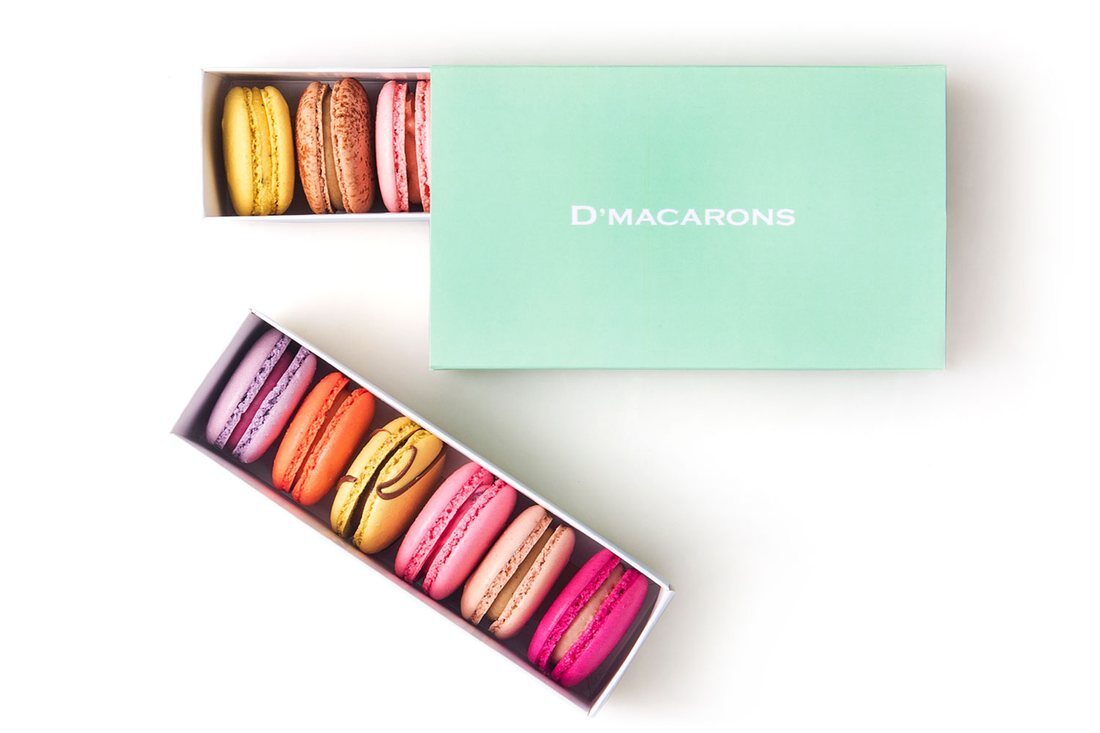 Caixa com 12 macarons