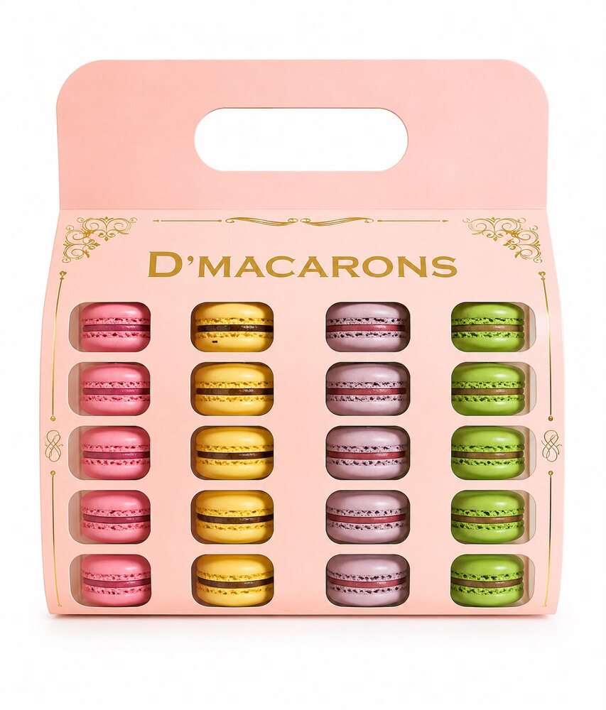 Lancheira D'Macarons com 20 macarons