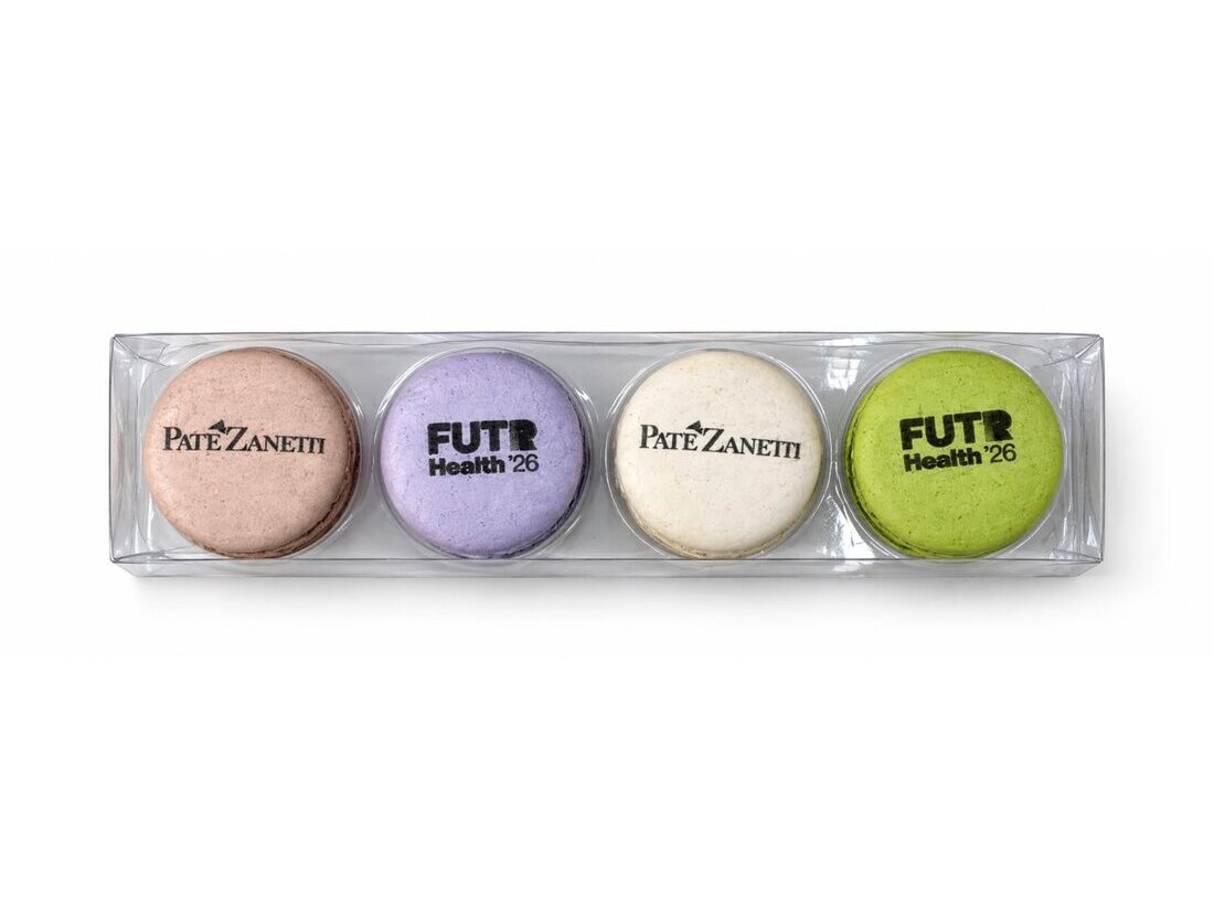 Caixa com 4 macarons personalizados